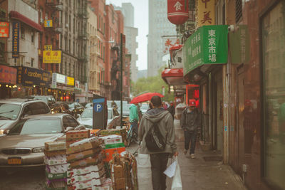 Street in city chinatown