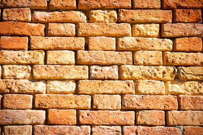 Brick red grunge wall texture for background