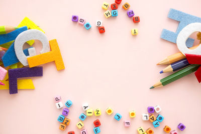 Close-up of colorful objects