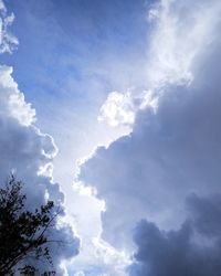 Low angle view of cloudy sky