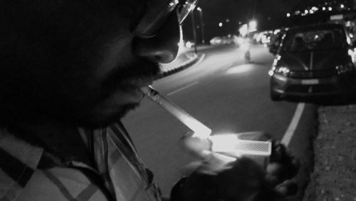Close-up of blurred people