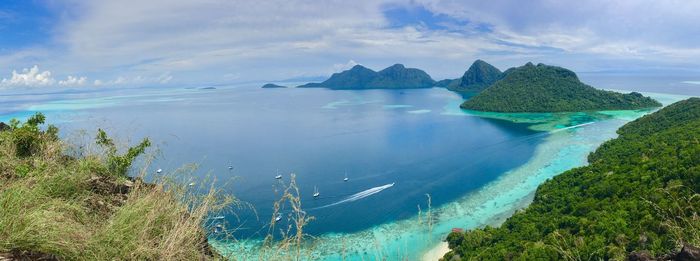 Panoramic view of sea against sky