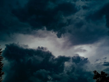 Low angle view of storm clouds in sky