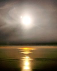 Scenic view of sea against sky at sunset