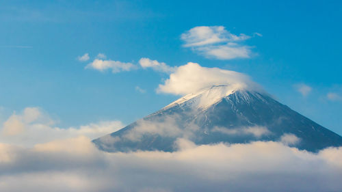 Low angle view of mountain against sky