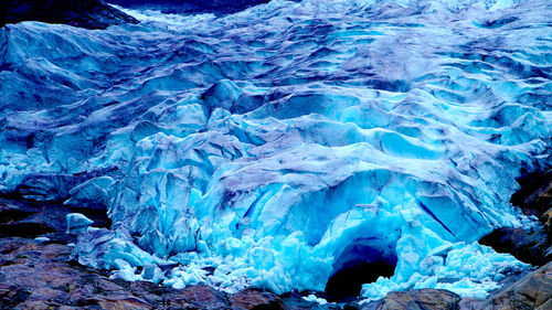 Full frame shot of frozen sea