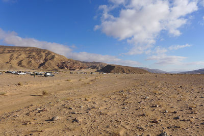 Scenic view of desert against sky