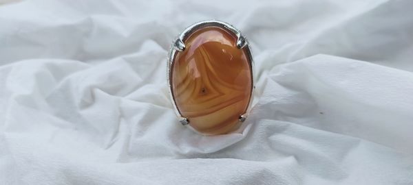 Unique ring stone pictured like a mountain