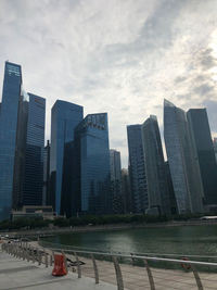 Modern buildings in city against sky