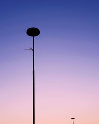 Low angle view of street light against clear sky