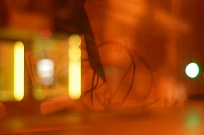 Defocused lights at night