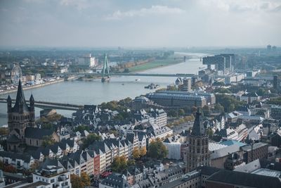 High angle view of cityscape