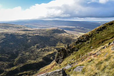 High angle view of landscape against sky