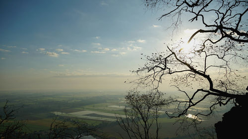 Scenic view of landscape against sky during sunset