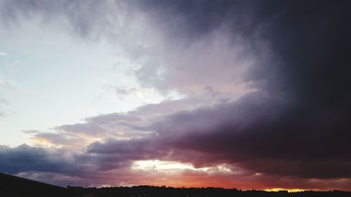 Low angle view of cloudy sky