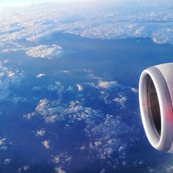 Aerial view of clouds over sea