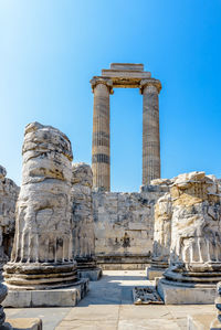 Old temple against clear sky