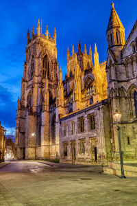 The famous york minster in england at twilight