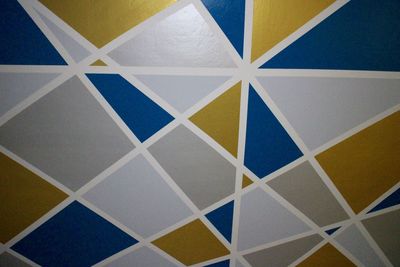 High angle view of tiled floor