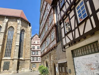 Low angle view of buildings against sky