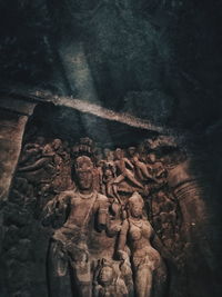 Low angle view of buddha statue