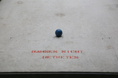 High angle view of text on paper