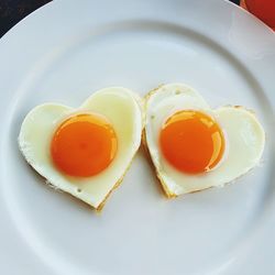 High angle view of breakfast on plate