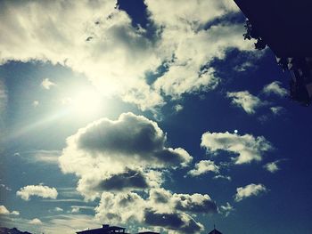 Low angle view of cloudy sky