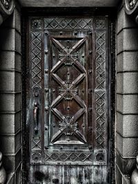 Close-up view of metal