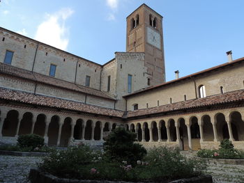 Low angle view of historic building against sky