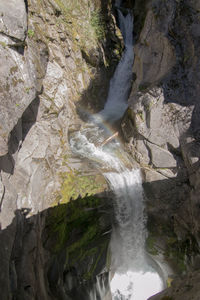 Scenic view of waterfall