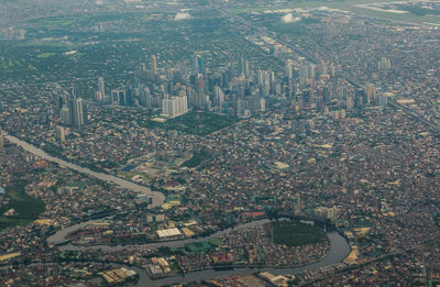 High angle view of cityscape