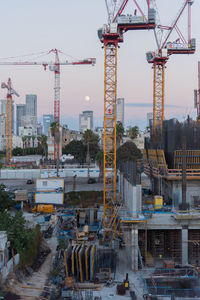 Cranes at harbor