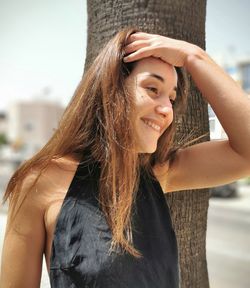 Young woman looking away