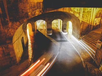 View of empty tunnel
