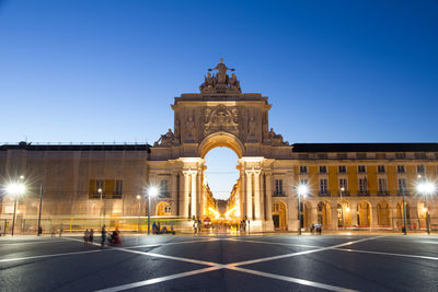 View of historical building at night