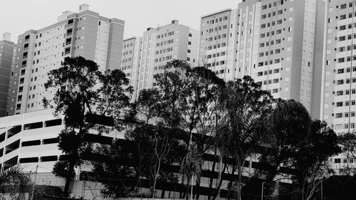 Low angle view of buildings in city