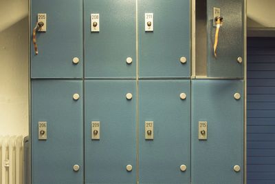 Full frame shot of closed wooden door