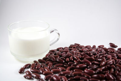 Close-up of coffee cup on table