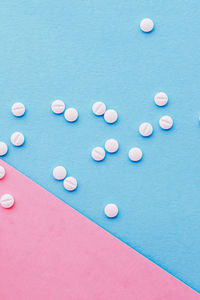 Directly above shot of pills on table