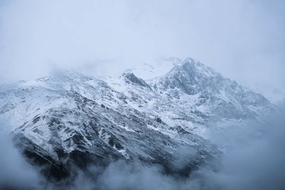 Scenic view of snowcapped mountains