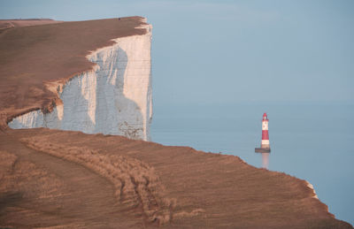 View of lighthouse on beach