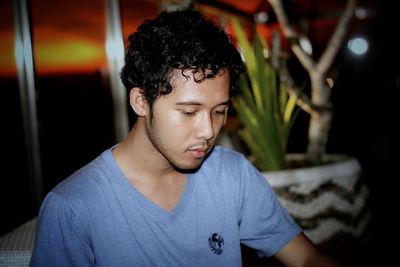 Close-up of young man