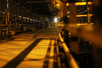View of illuminated factory