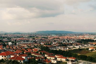 High angle view of townscape