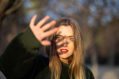 Portrait of beautiful woman