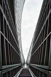 Low angle view of modern building against sky