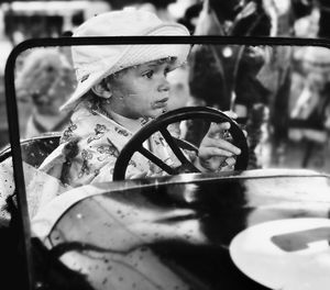 Portrait of boy looking away