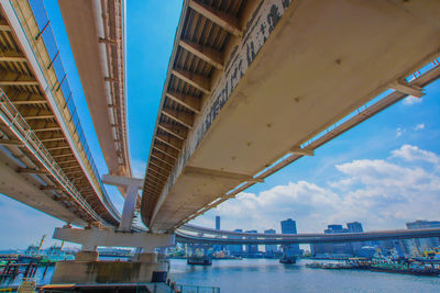 Low angle view of buildings in city