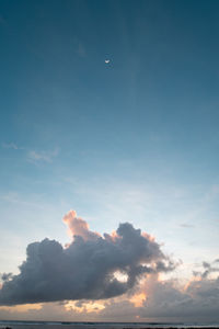 Low angle view of sky at sunset